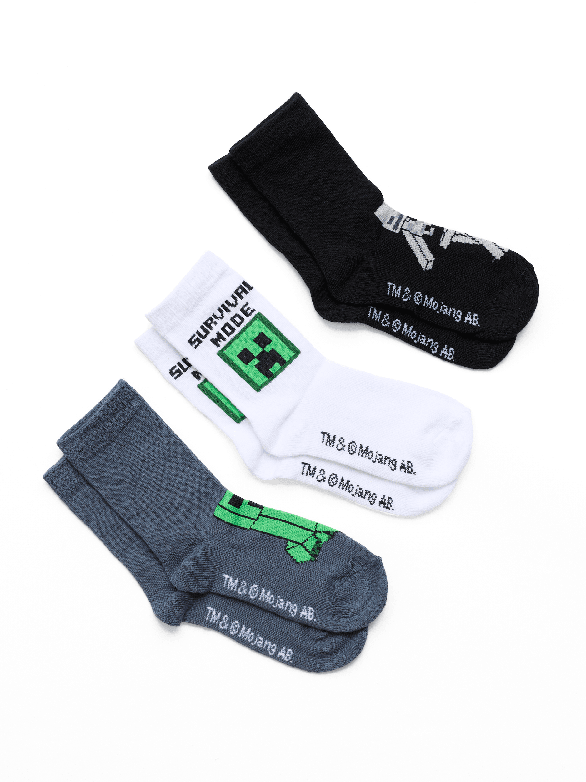 MINECRAFT, MINECRAFT SOCKS 3-PACK, Model 1